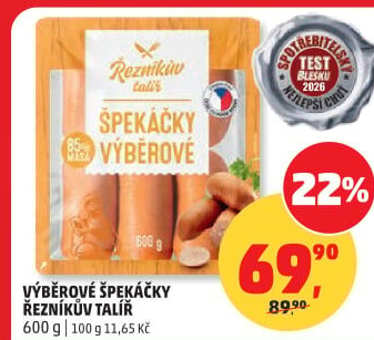 Špekáčky výběrové Řezníkův talíř