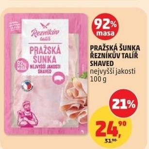 Šunka pražská nejvyšší jakosti Řezníkův talíř