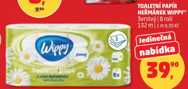Toaletní papír 3vrstvý Wippy