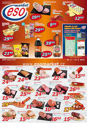 akční leták ESO MARKET 29.4.2026-10.5.2026