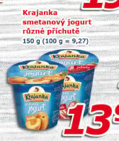 Jogurt smetanový ochucený Krajanka