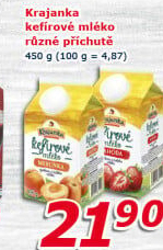 Kefírové mléko ochucené Krajanka
