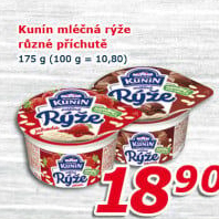 Mléčná rýže Mlékárna Kunín