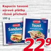 Sýr tavený plátky Kapucín