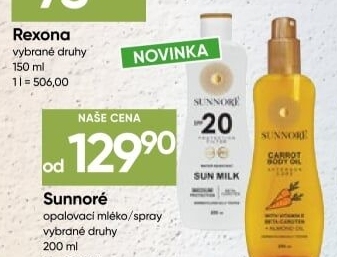 Opalovací přípravky Sunnoré