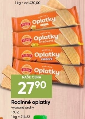 Oplatky Rodinné Sedita