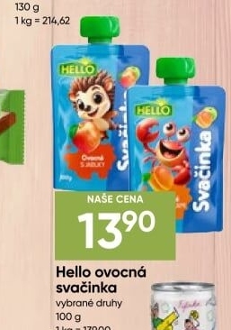 Ovocná kapsička Svačinka Hello