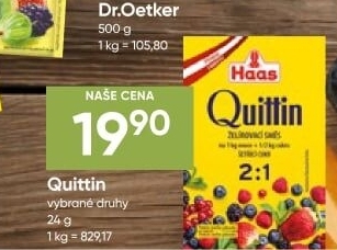 Želírovací cukr Quittin Haas