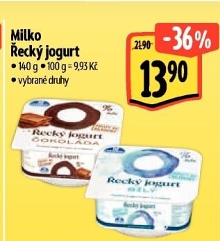 Bílý jogurt řecký 0% Milko