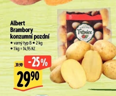 Brambory konzumní pozdní Albert