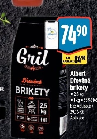 Dřevěné brikety Albert Gril