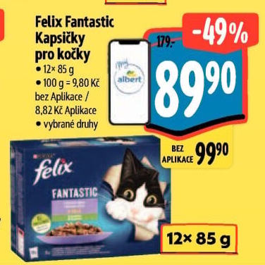 Kapsičky pro kočky Fantastic Felix Purina