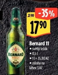 Pivo světlý ležák 11° Bernard