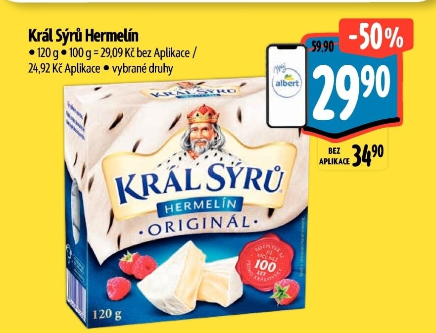 Sýr Hermelín Král sýrů