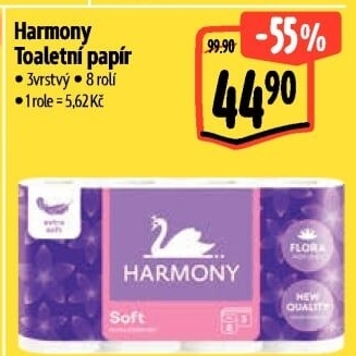 Toaletní papír 3vrstvý Harmony