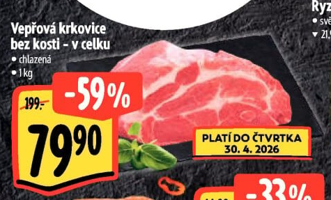 Vepřová krkovice bez kosti