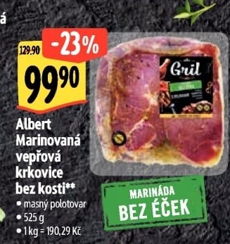 Vepřová krkovice marinovaná bez kosti Albert Gril