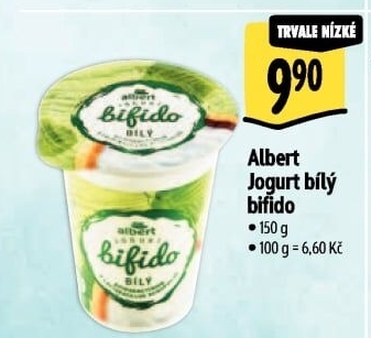 Bilý jogurt Bifido Albert