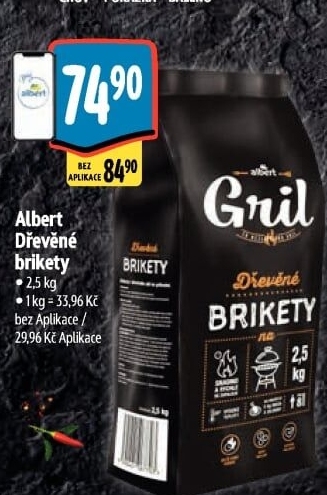 Dřevěné brikety Albert Gril