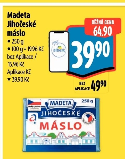 Máslo Jihočeské Madeta