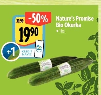 Okurka salátová - hadovka bio Nature'