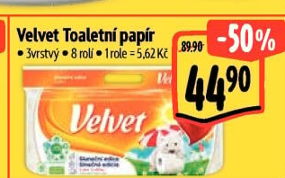 Toaletní papír 3vrstvý Velvet