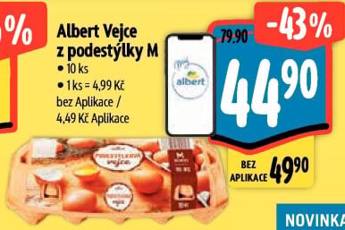 Vejce z podestýlky M Albert