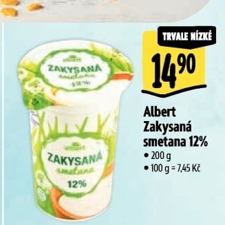 Zakysaná smetana Albert 12%