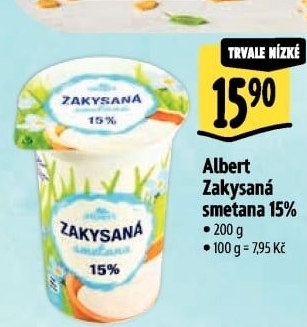 Zakysaná smetana Albert 15%