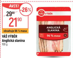 Anglická slanina Váš Výběr