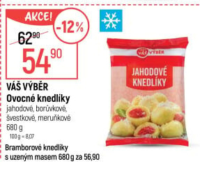 Knedlíky ovocné mražené Váš Výběr