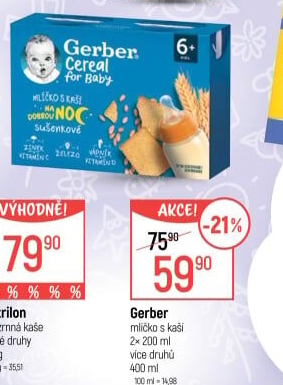 Mlíčko s kaší Gerber Natural for Baby