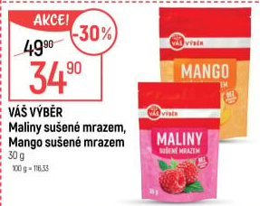 Mrazem sušené maliny Váš Výběr