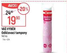 Odličovací tampony Váš Výběr