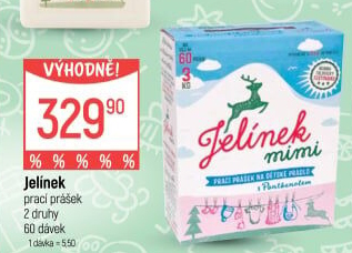 Prací prášek mýdlový Jelínek mimi Jelen