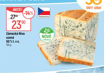 Sýr Niva Zámecká uzená 50%