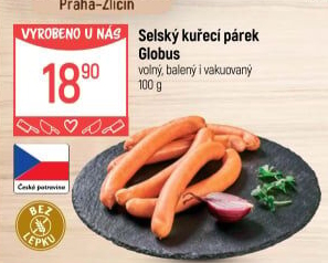 Párky kuřecí Selské Globus
