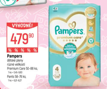 Pleny dětské Pampers Premium Care