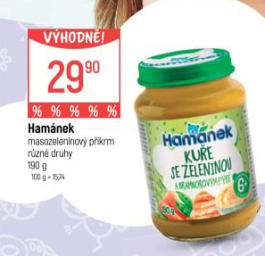 Příkrm masozeleninový Hamánek