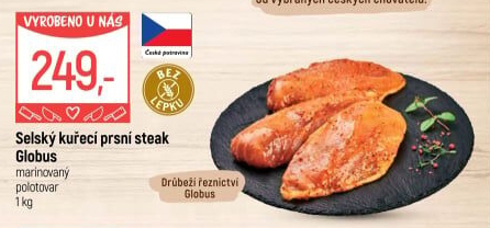Selský kuřecí steak marinovaný Globus