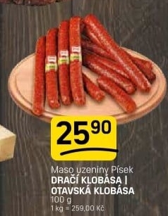 Dračí klobása Maso uzeniny Písek