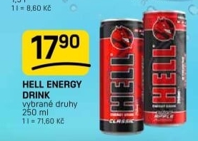 Energetický nápoj Hell