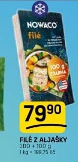 Filé z Aljašky mražené Nowaco