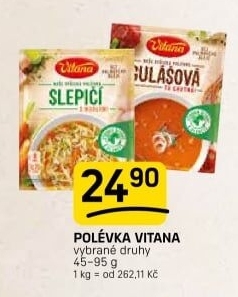 Instantní polévky Vitana