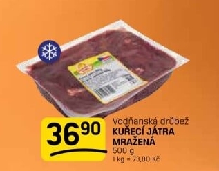 Játra kuřecí mražená Vodňanské kuře