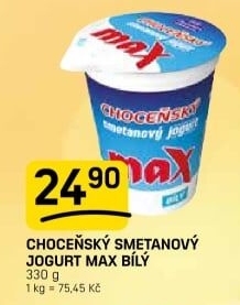Jogurt smetanový max bílý Choceňský