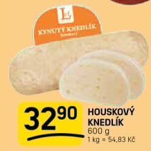 Knedlík houskový kynutý Lef