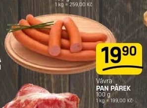 Pan párek Uzenářství Vávra