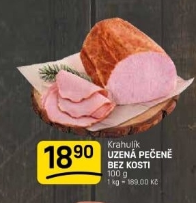 Pečeně uzená bez kosti Krahulík