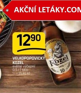 Pivo světlé výčepní 10°Velkopopovický Kozel
